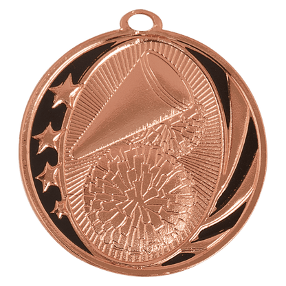 Bright Bronze 2" Cheer Laserable MidNite Star Medal