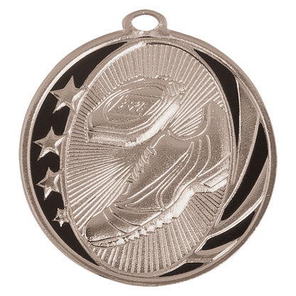 Bright Silver 2" Track Laserable MidNite Star Medal