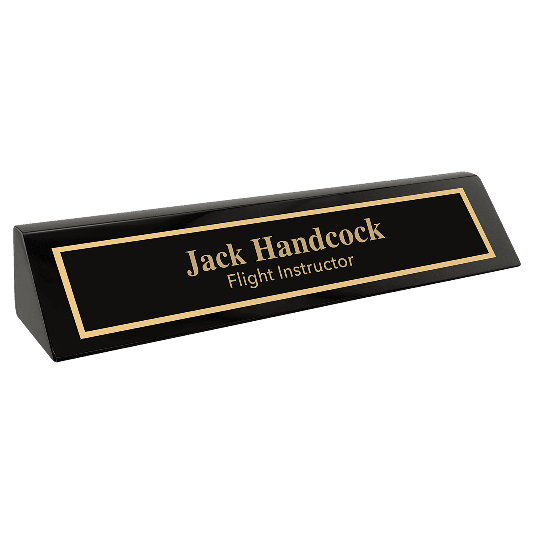 Black 10 1/2" Piano Finish Desk Wedge